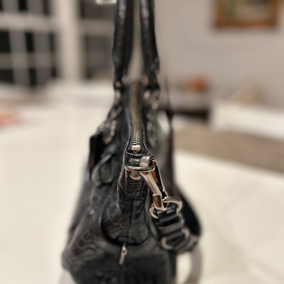 Coach MADISON SOPHIA EXOTIC BLACK CROC EMBOSSED LEATHER SATCHEL 15924 Rare - Picture 6 of 10